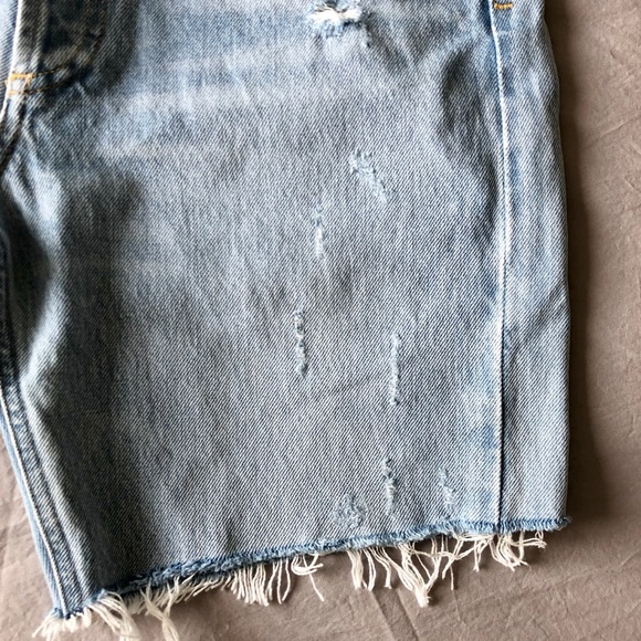 AGOLDE long denim cut-off shorts (Aritzia) - Picture 7 of 15